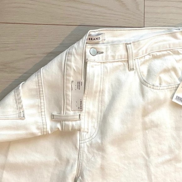 J Brand Joan High Rise Wide Leg Jeans White - Picture 4 of 6